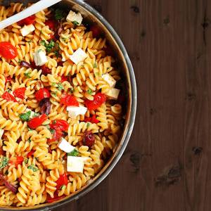 Tomato Cheese Pasta With Veggies