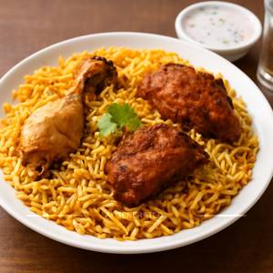Mixed Chicken Biryani ( Dum And Fry Piece)
