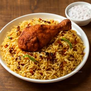 Chicken Fry Peice Biryani Serve 1