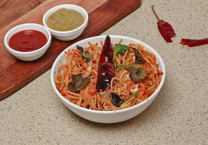 Schezwan Mushroom Noodles