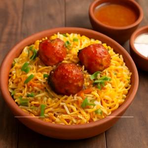 Zafrani Veg Manchurian Biryani
