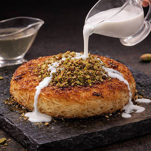 Coconut Fudge Kunafa With Coconut Classic Syrup
