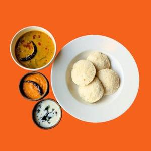Idli [4 Pieces] With Sambhar