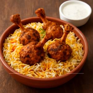 Zafrani Chicken Lollipop Biryani (Half)