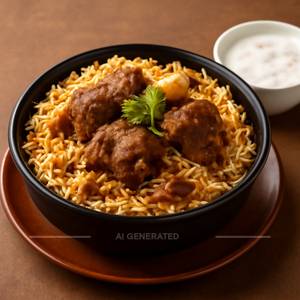 Mutton Dum Biryani Single (bsk)