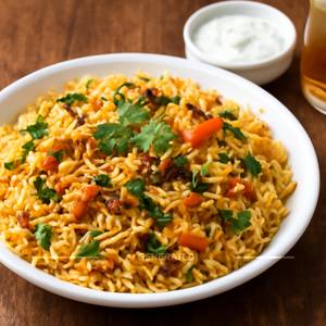 Dum Biryani + raita + gravy 