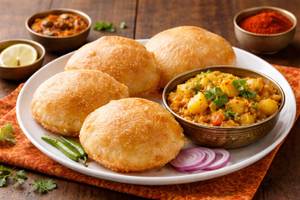 Aloo Tamatar With 4 Poori
