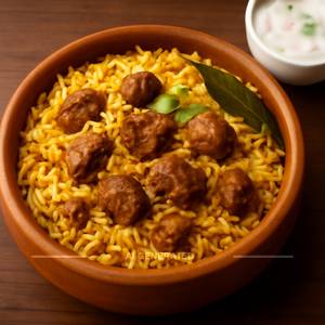 Mutton Biryani Boneless (hundi)