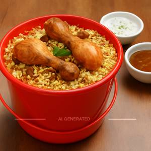 Red Bucket Special Chicken Biryani [2-3 Person]