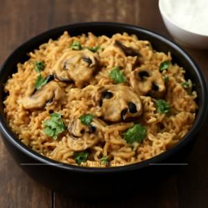 Mushroom Biryani [Serves 1]