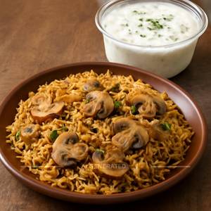 Mushroom Biryani & Curd Rice 250ml