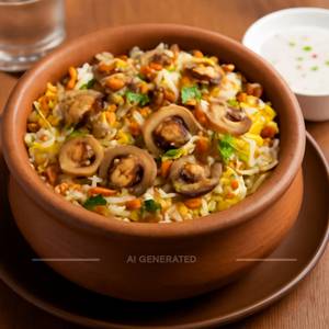 Mashroom Biryani Handi