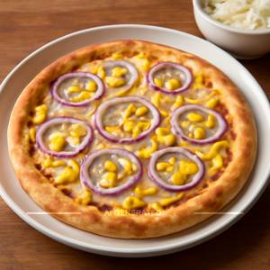 Onion And Corn Pizza