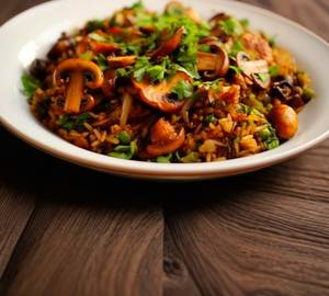 Schezwan Mushroom Rice