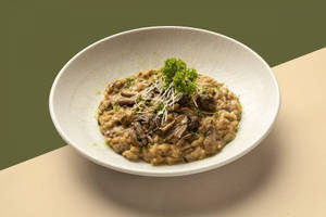 Creamy Italian Mushroom Risotto, Truffle Essence