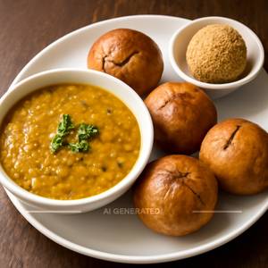 Dal Bati + Churma Ladoo
