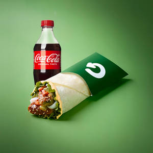 Creamy Shroom Guys Wrap + Coke