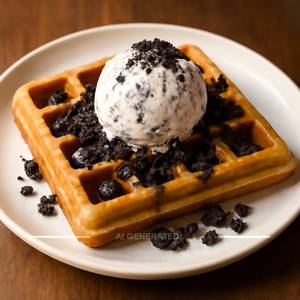 Ob Oreo With Ice Cream Single Waffle