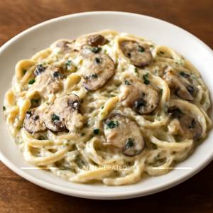 Mushroom In White Sauce Pasta