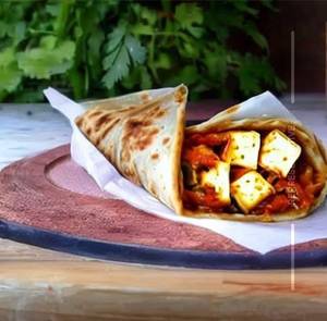 Cheesy Saucy Paneer Wrap