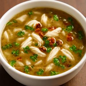 Chicken Burnt Garlic Soup