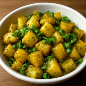 Aloo Jeera Hara Pyaza