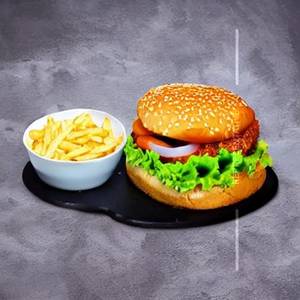 Crispy cheese chicken burger