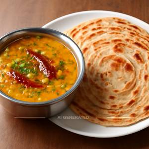 Dal Tadka + 3 Paratha