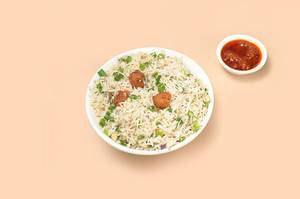 Veg Manchurian Fried Rice.