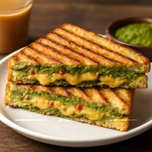 Chilli Cheese Chutney Sandwich