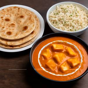 Paneer Butter Masala + 4 Chapatis + Jeera Rice