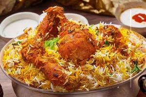Chicken fry piece biryani