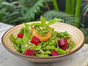 Crispy Fried Goat Cheese And Quinoa Salad