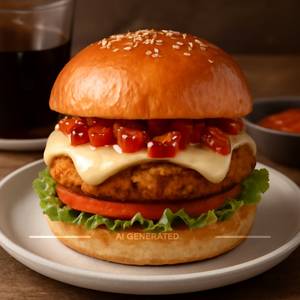 Veg Chesse Chilli Burger