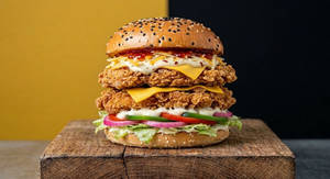 Dual Patty Kadak Zinger Chicken Burger
