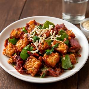 Paneer Chilly With Chees Garlic