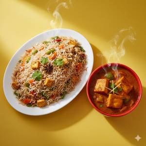 Paneer Veg Biriyani With Kadai Paneer Combo