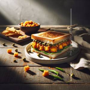 Aloo matar sandwich 