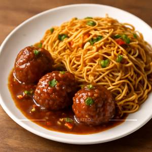 Veg Manchurian 3 Pcs + Noodles