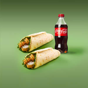 2 Aloo Mini Rolls + Coke