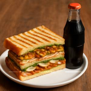 Bns Tandoori Veg Sandwhich + Cold Drink(300ml)