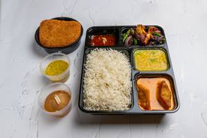 Rice-fish Fry-mutton Kala Bhuna Combo (c-44)