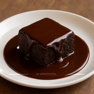 Hot Brownie With Chocolate Sauce
