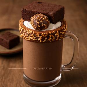 Brownie Hazelnut Rocher Thick Shake