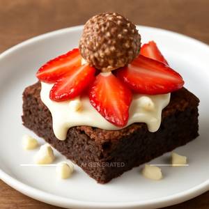Strawberry Ferrero Hot Brownie