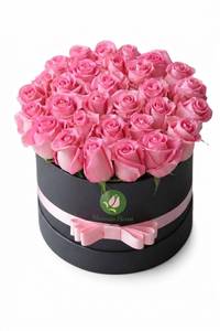 25 To 35 Pink Rose Box Arrangement