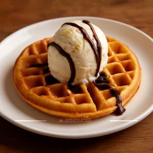 Waffle With Ice Cream Waffle