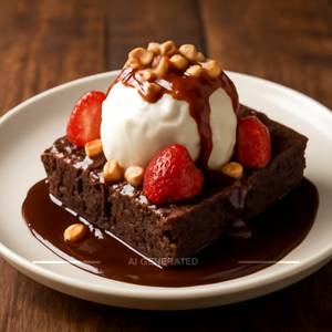 Strawberry Hazelnut Hot Brownie