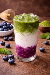 Blueberry Iced Matcha