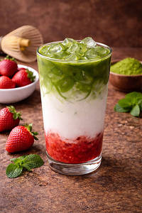 Strawberry Iced Matcha